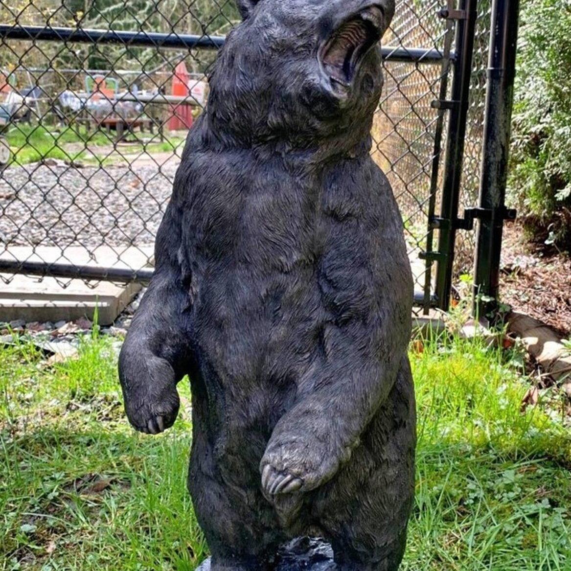 Concrete bear sculpture weighing 45 kg stolen from Metro Vancouver porch